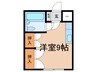 ニューコーポ立川 1Rの間取り