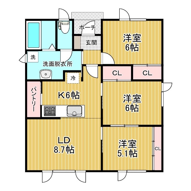 間取り図 （仮）TOWN西12南28