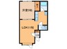 コーポリバーサイド328 1LDKの間取り
