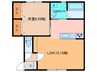 イリスⅠw 1LDKの間取り