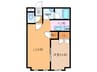 クラッシー西13条クラブ 1LDKの間取り