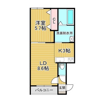 間取図 根室本線・花咲線/帯広駅 徒歩9分 3階 建築中