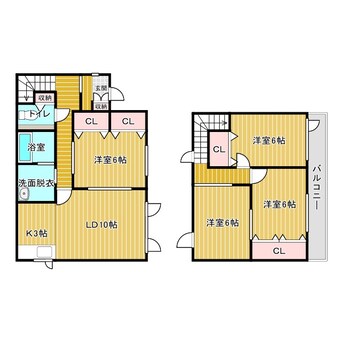 間取図 東5南13丁目7貸家