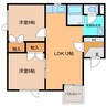 レジデンスマンワⅣ 2LDKの間取り