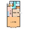 メゾンシェル 1LDKの間取り
