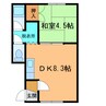 光南ハイツ 1DKの間取り