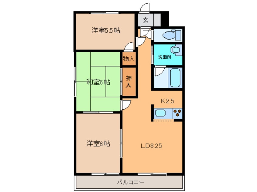 間取図 ベルトピア帯広１