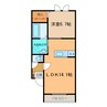 ハスコリオ・ソレイユ 1LDKの間取り