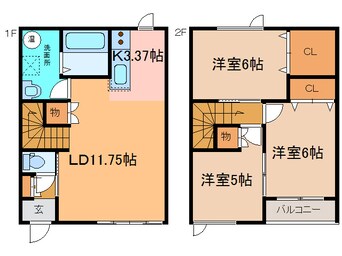 間取図 ノースシンセイA