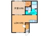 プードリエサクラ 1LDKの間取り