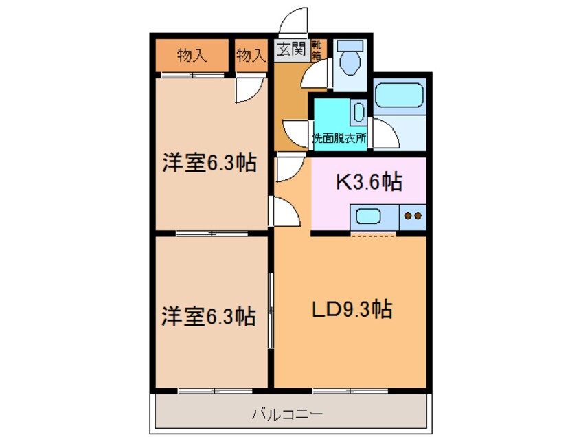 間取図 オリエント20E