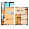 TOWN東12南5 2LDKの間取り