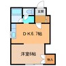 あんだマンション 1DKの間取り