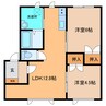スール 2LDKの間取り