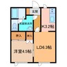 ネオルーセント 1LDKの間取り