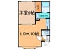 アートヒルズⅡ 1LDKの間取り