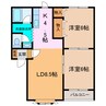 プリオール公園南 2LDKの間取り