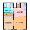 アロウンズマンョン123 1LDKの間取り