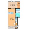 East Garden11 1LDKの間取り