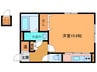 フレスクーラ 1Kの間取り