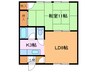 辻ハイツ 1LDKの間取り