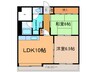 帯広マンション第2 2LDKの間取り