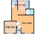 溝口貸家 34の間取図