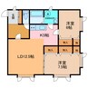 シティハウスグランド南町 2LDKの間取り