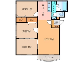 間取図 リヴウェルリバーサイドⅡ
