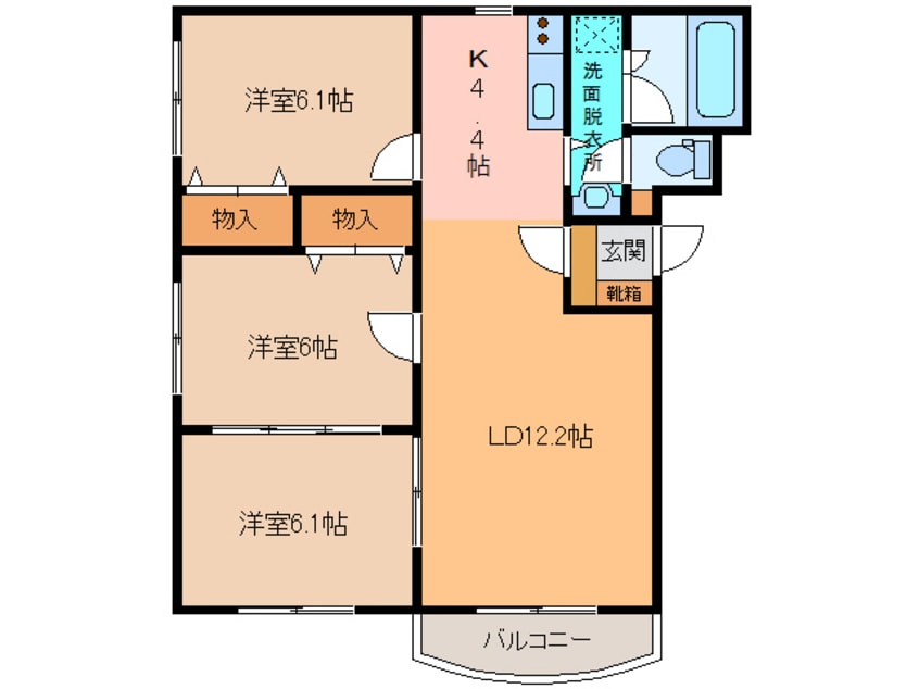 間取図 リヴウェルリバーサイドⅡ