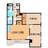 シャトー帯広 2LDKの間取り