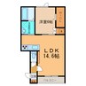 Class帯広Ⅰ 1LDKの間取り
