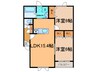 ボヌール光南 2LDKの間取り