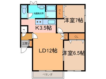 間取図 ル・ソレイユⅢ