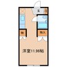 コーポ稲田 1Rの間取り