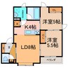 エクスプライス緑陽A 2LDKの間取り