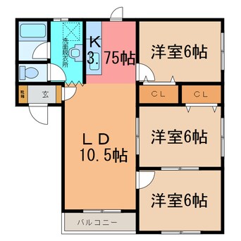 間取図 ピアッツァ202