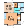 サウスフィールズ 1DKの間取り