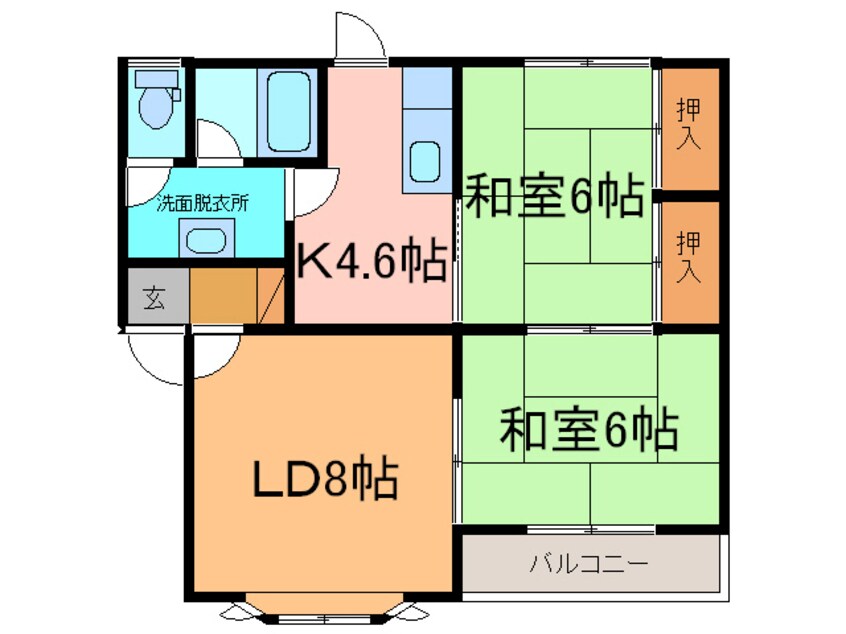 間取図 コーポ・サンライトA