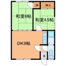 新柏林マンション 2DKの間取り