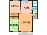 カントリーハイツ 2LDKの間取り