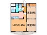 ロイヤル壱番館 2LDKの間取り