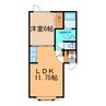 ホープ24Ⅰ.Ⅱ 1LDKの間取り