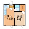 イトーコーポA 1DKの間取り