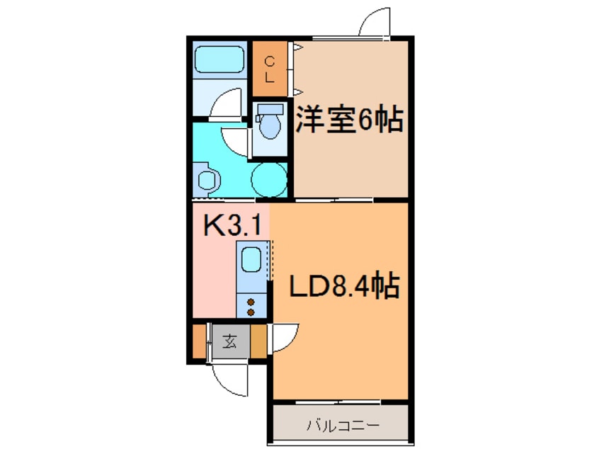 間取図 リバースヒルズⅡ