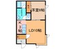 コーポフラワーⅠ.Ⅱ.Ⅲ 1LDKの間取り