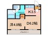 サニーパーク 1DKの間取り