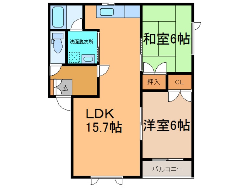間取図 ヴィラージュ早苗