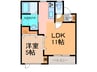 クラシオンハイツ 1LDKの間取り