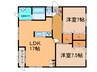 あじさい166 2LDKの間取り